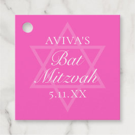 Hot Pink Bat Mitzvah Party Star von David Geschenkanhänger