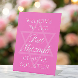 Hot Pink Bat Mitzvah Party Star von David Sockelschild