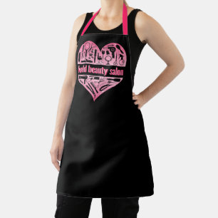 Hot Pink Beauty Salon Glitzer Herberge Stilfserie Schürze