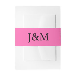 Hot Pink Belly Bands Einladungsbanderole
