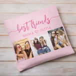 Hot Pink Best Friends 3 Foto Collage Keepake Kissen<br><div class="desc">Feiern Sie Freundschaft mit dem Hot Pink Best Friends 3 Foto Collage Keepake Kissen Kissen. Personalisiert mit einem lebhaften, heißen rosa Design, verfügt es über eine wunderschön gestaltete Collage aus drei hochgeschätzten Fotos, die mit Ihren besten Freunden besondere Momente erleben. Dieses aus hochwertigen Materialien gefertigte Kissen verleiht jedem Raum eine...</div>