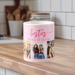 Hot Pink Besties Freunde 3 Foto Collage Keepake Kaffeetasse<br><div class="desc">Feiern Sie Ihre Freundschaft mit den Hot Pink Besties Friends 3 Foto Collage Keepake Kaffee Tasse. Diese lebendige Tasse besticht durch eine wunderschön gestaltete Collage aus drei hochgeschätzten Fotos, in der Sie unvergessliche Momente mit Ihren besten Freunden erleben. Das brandneue, rosa Design verleiht dieser Touch eine lustige und stilvolle Note...</div>