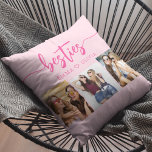 Hot Pink Besties Freunde 3 FotoCollage Kissen<br><div class="desc">Fangen Sie das Wesen der Freundschaft mit den Hot Pink Besties Friends 3 Foto Collage Throw Kissen. Personalisiert mit einem lebhaften, heißen rosa Design und einer Collage von drei hochgeschätzten Fotos, feiert es unvergessliche Momente mit Ihren Bestien. Dieses aus hochwertigen Materialien gefertigte Kissen verleiht jedem Raum eine stilvolle und sentimentale...</div>