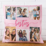 Hot Pink Besties Friends 6 Foto Collage Keepake Kissen<br><div class="desc">Feiern Sie Ihre Bindung mit dem Hot Pink Besties Friends 6 Foto Collage Keepake Throw Kissen. Personalisiert mit einem lebhaften, heißen rosa Design, verfügt es über eine wunderschön gestaltete Collage aus sechs hochgeschätzten Fotos, die mit Ihren Geschenken besondere Momente erfassen. Dieses aus hochwertigen Materialien gefertigte Kissen verleiht jedem Raum eine...</div>