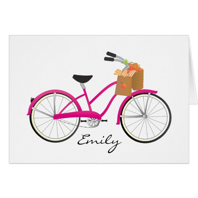 Hot PInk Bicycle with Orange (Vorderseite (Horizontal))
