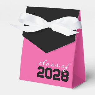 Hot Pink & Black Abschluss Gefälligkeitsboxen Geschenkschachtel