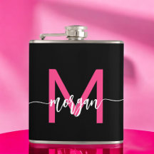 Hot Pink Black Monogram Girl's Junggeselinnen-Absc