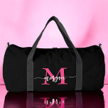 Hot Pink Black Monogram Name Girl's Script Sports Duffle Bag<br><div class="desc">Erhöhen Sie Ihr Spiel mit unserem Hot Pink Monogram Name Girl's Script Sports Duffle Bag! Mit einem lebhaften, heißen rosa Design ist diese Tasche personalisiert mit Ihrem Namen in einem eleganten Script-Schriftart für eine individuelle Touch. Ideal für Sport, Gymnastik oder Reisen, bietet es viel Platz und eine dauerhafte Konstruktion, um...</div>