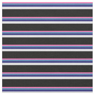 Hot Pink, Blue, Midnight Blue, Lavendel & Black Stoff