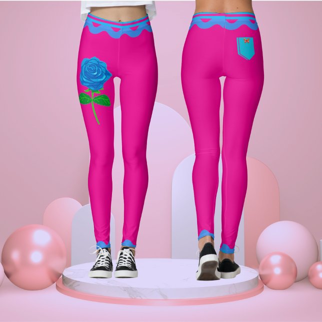 Hot Pink Blues Rose Modernes Training Leggings (Von Creator hochgeladen)