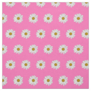 Hot Pink Bohemisch Daisy Pattern Stoff