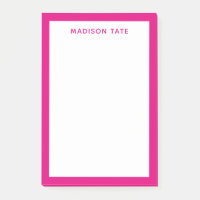 Hot Pink Border Modern Monogram Beruflich