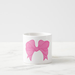 Hot Pink Bow Espresso Tasse