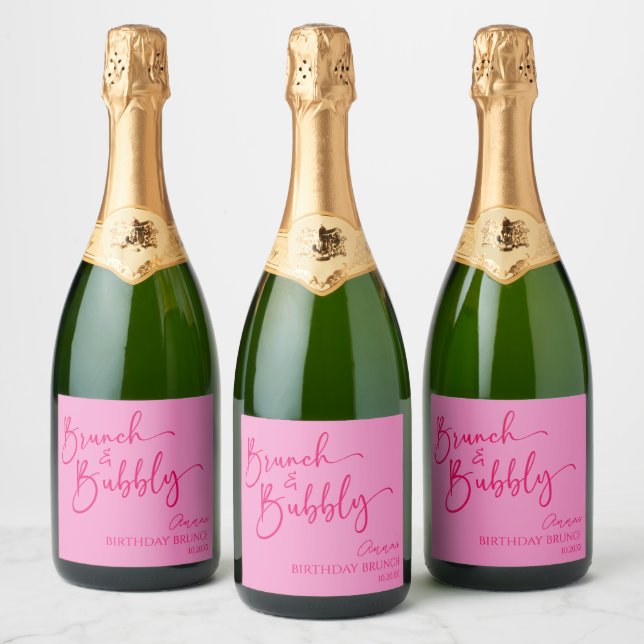 Hot Pink Brunch und Bubbly Birthday Brunch Party (Flaschen)