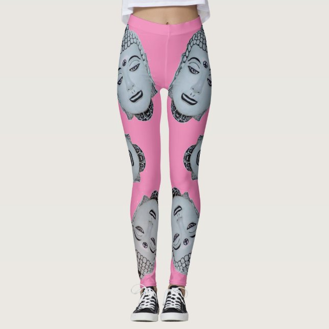 Hot Pink Buddha Leggings (Vorderseite)