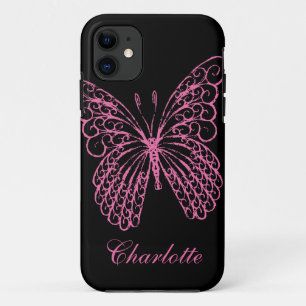Hot Pink Butterfly iPhone 5Case-MateBarelyDort Case-Mate iPhone Hülle