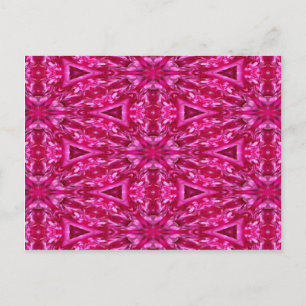 Hot Pink Cabbage Rose Kunst, Kultur Postkarte