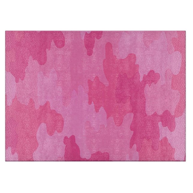 Hot Pink Camouflage Cutting Board Schneidebrett (Vorderseite)