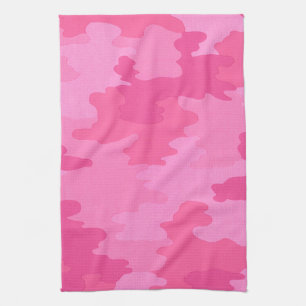 Hot Pink Camouflage Küchentuch