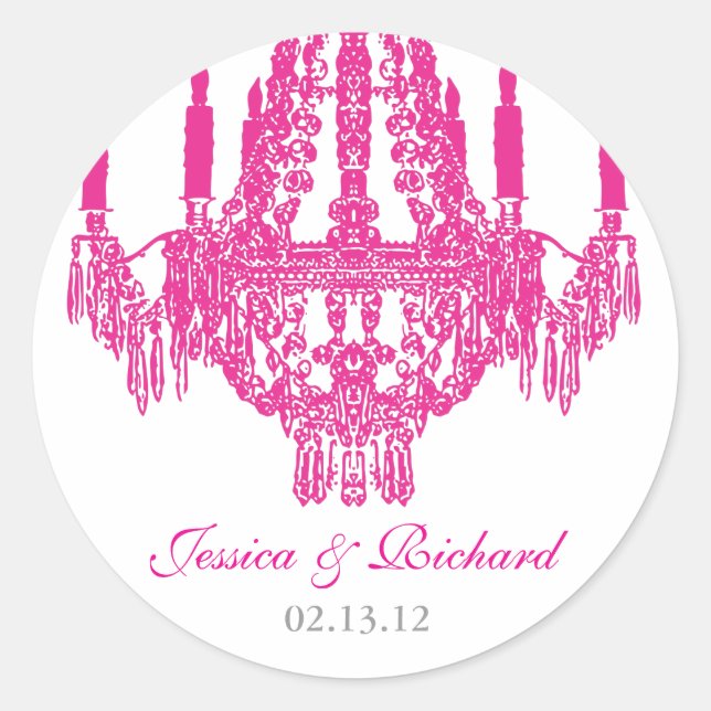 Hot Pink Chandelier Stickers (Vorderseite)