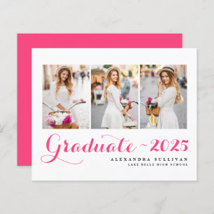 Hot Pink Class of 2023 Foto Collage Abschluss