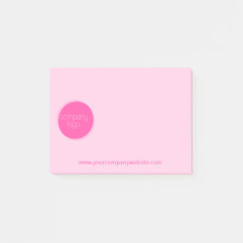 HOT PINK COMPANY LOGO TEMPLATE CUSTOM Business Post-it Klebezettel
