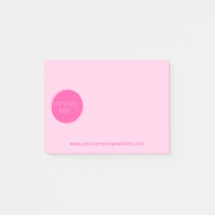HOT PINK COMPANY LOGO TEMPLATE CUSTOM Business Post-it Klebezettel