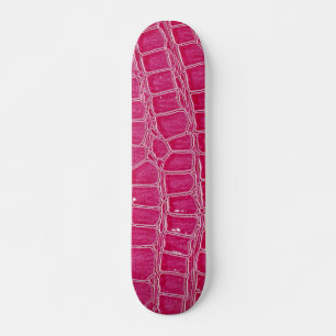 Hot Pink Croc Crocodile Skin Imitats Mini-Skateboa Skateboard