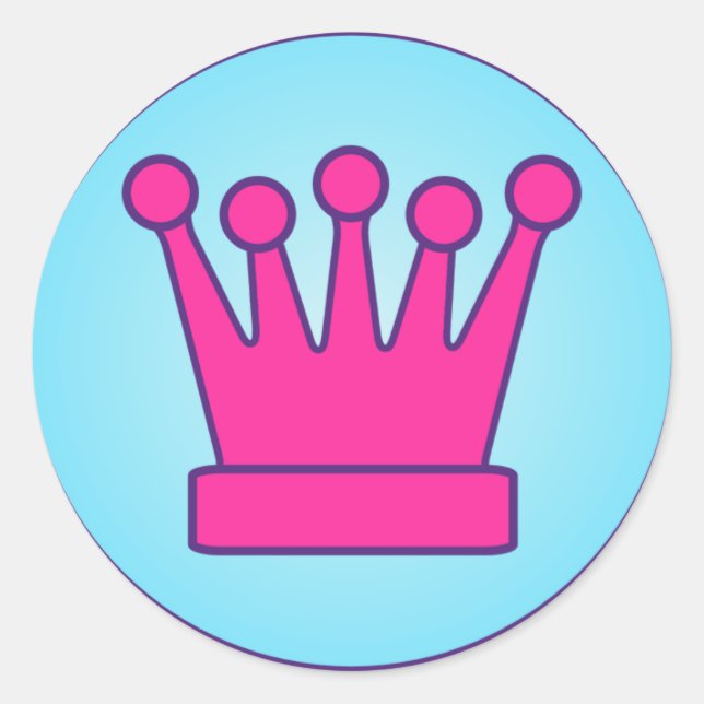 Hot Pink Crown Aufkleber (Vorderseite)