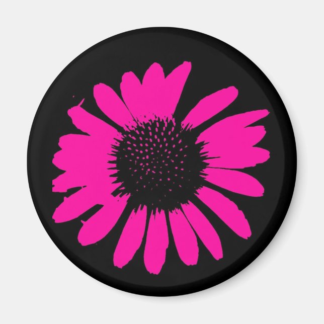 Hot Pink Daisy Magnet (Vorne)