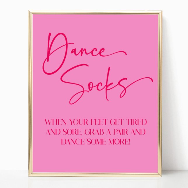 Hot Pink Dance Socken Party Signieren Poster (Von Creator hochgeladen)