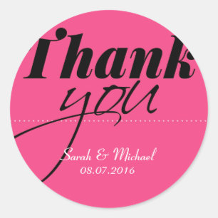 Hot Pink Danke, dass ihr Gastgeschenk Sticker