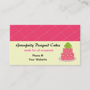 Hot Pink Designer Cake Visitenkarte