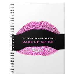 Hot Pink Diamond Bling Make-up Artist 80 Seite Notizblock