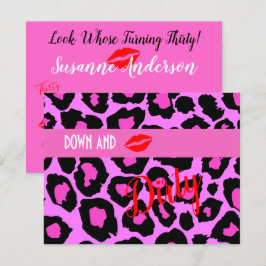 Hot Pink Dirty 30 Dream 30 Dreißigsten Geburtstag Einladung