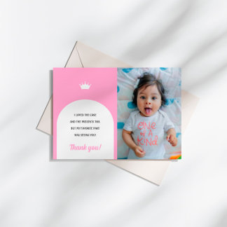 Hot Pink Doll, Fashion Doll Danke, Foto Card Einladung