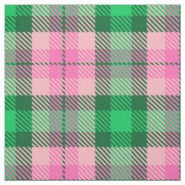 Hot Pink Emerald Forest Green XL Tartan Stoff