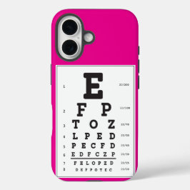 Hot Pink Eye Chart iPhone Case