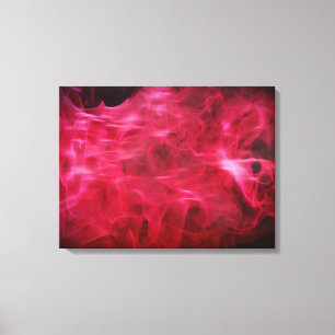 Hot Pink Fire and Flame Leinwand Art