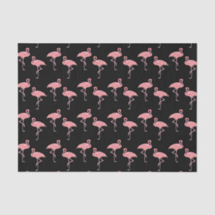 Hot Pink Flamingo Flock Pattern Seidenpapier