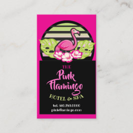 HOT PINK FLAMINGO Tropical Blätter Party Geschenk  Visitenkarte