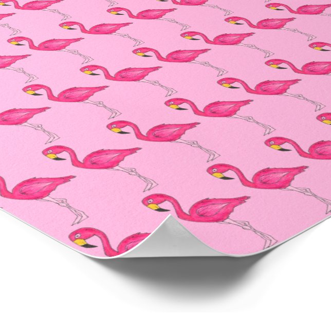 Hot Pink Flamingos Tropical Bird Poster (Ecke)