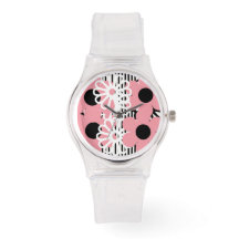 Hot Pink Floral Watch
