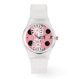 Hot Pink Floral Watch Armbanduhr