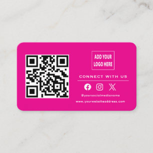 Hot Pink folgen Sie der Prüfung, um eine Verbindun Visitenkarte