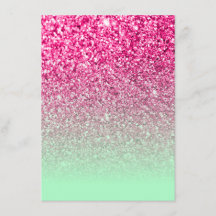 Hot Pink Foto Glitzer und Minze Green Ombre