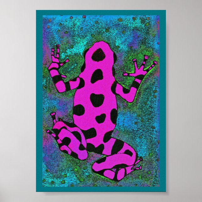 Hot Pink Frosch Poster (Vorne)