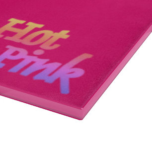 Hot Pink Fuchsia Glasspanplatte Schneidebrett