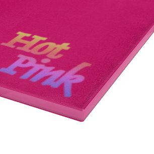 Hot Pink Fuchsia Glasspanplatte Schneidebrett
