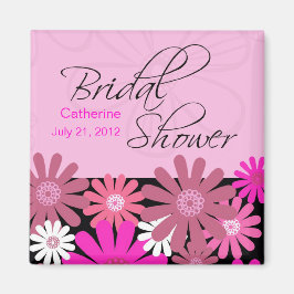 Hot Pink Gerber Daisy Brautparty Magnet